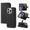  iPhone 15 2in1 Magnet Fodral Kryss Struktur Svart
