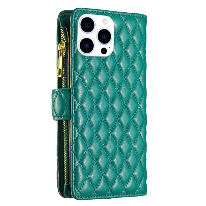 Bild 6, BINFEN BINFEN iPhone 16 Pro Fodral Diamond Multifunktionell Grön