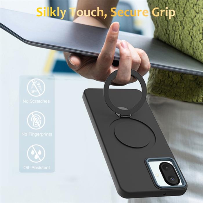 Bild 2,  Samsung Galaxy A07 Skal MagSafe Kickstand Hybrid Svart