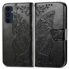  Samsung Galaxy A16 Fodral Med Fj&auml;ril Tryck Svart