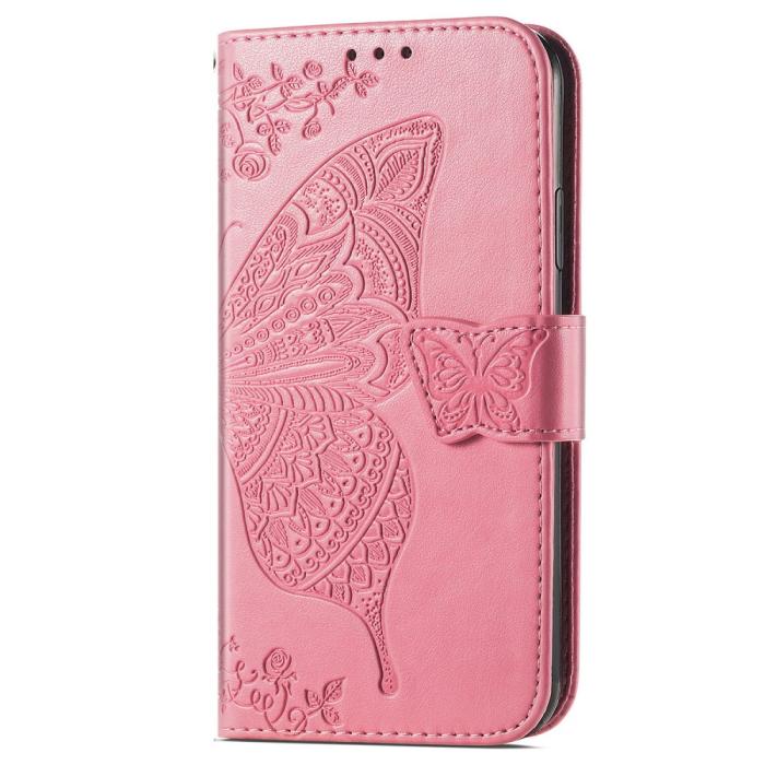 Bild 6,  Samsung Galaxy A16 Fodral Med Fjäril Tryck Rosa