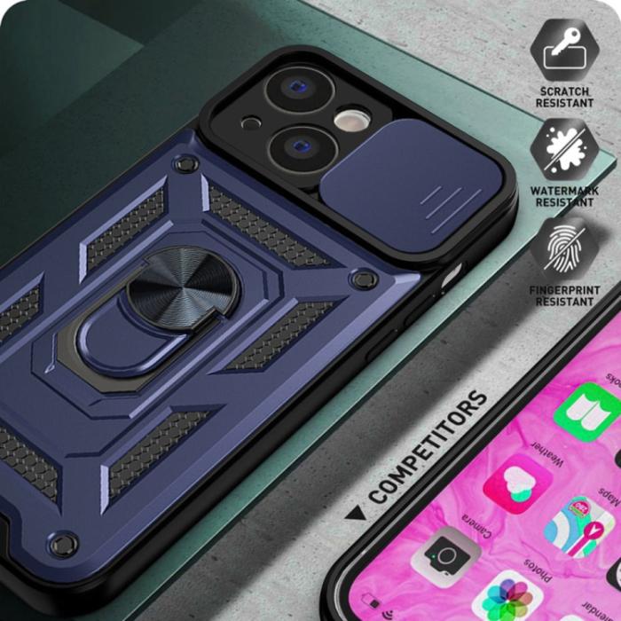Bild 6,  iPhone 14 Pro Skal CamShield Hybrid Ring Blå