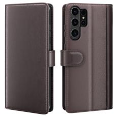  Samsung Galaxy S24 Ultra Fodral Premium &Auml;kta L&auml;der Brun