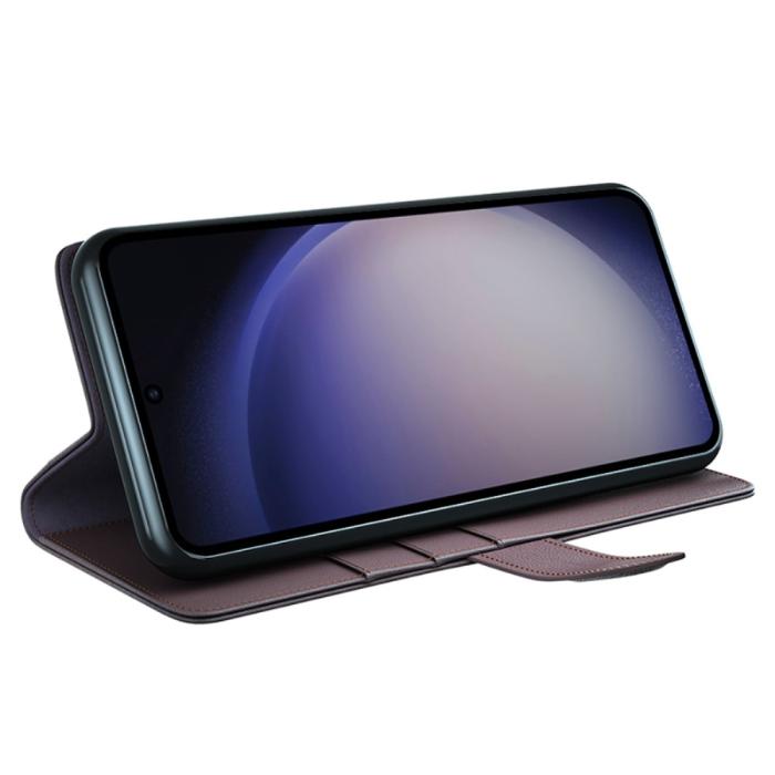 Bild 3,  Samsung Galaxy S24 Ultra Fodral Premium Äkta Läder Brun