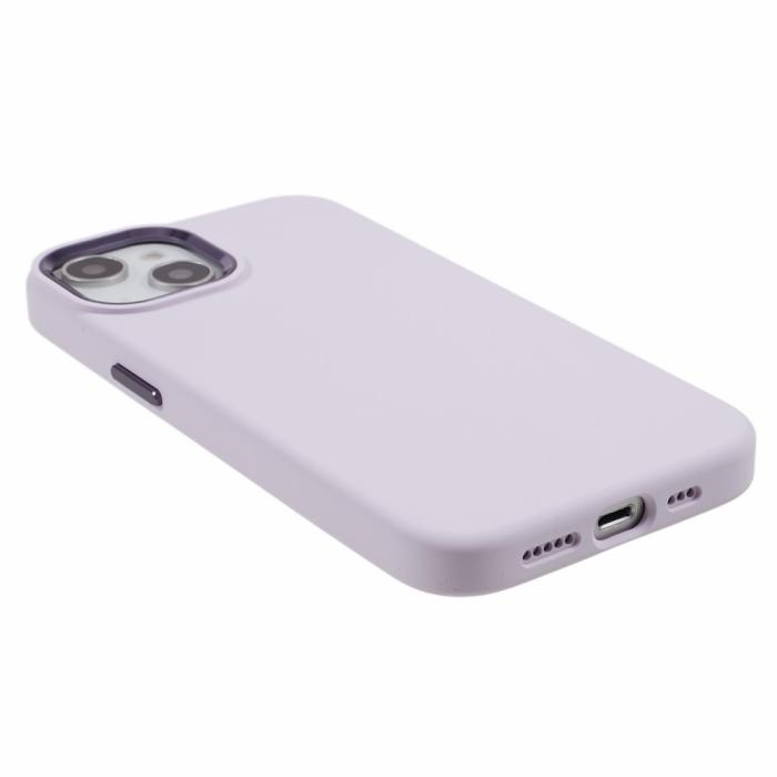 Bild 5,  iPhone 15 Plus Skal Liquid Silikon AluLens Ljus Lila