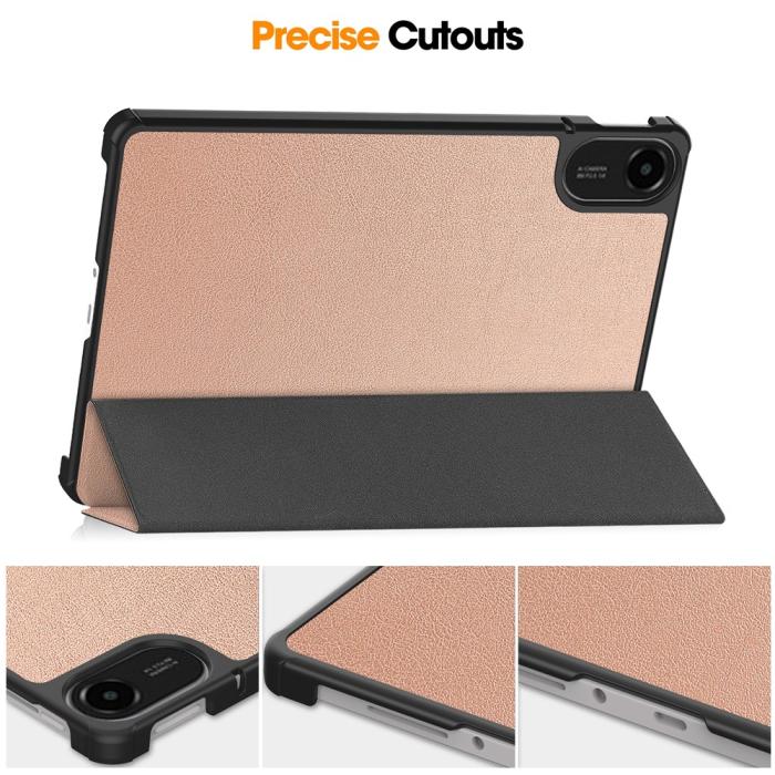 Bild 6,  Xiaomi Redmi Pad 2 Fodral Tri-Fold Roséguld