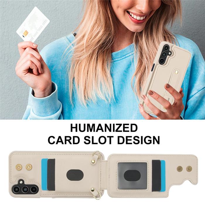 Bild 5,  Samsung Galaxy S26 Skal Multifunktionellt Läder Beige