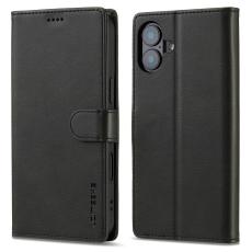 LC.IMEEKE LC.IMEEKE iPhone 16 Fodral L&auml;der Svart