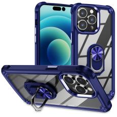  iPhone 15 Pro Max Skal Shockproof Ring Hybrid Bl&aring;