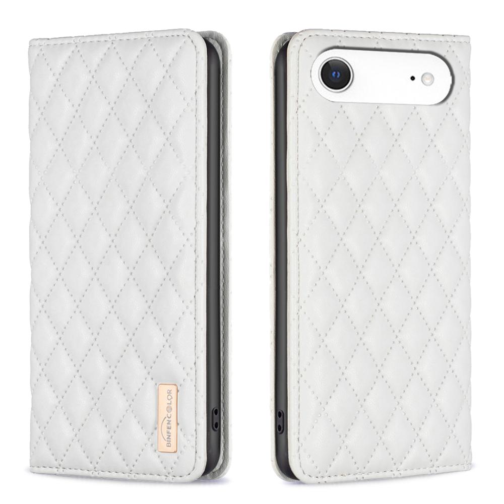 BINFEN BINFEN iPhone Air Fodral Diamond Flip Läder Vit