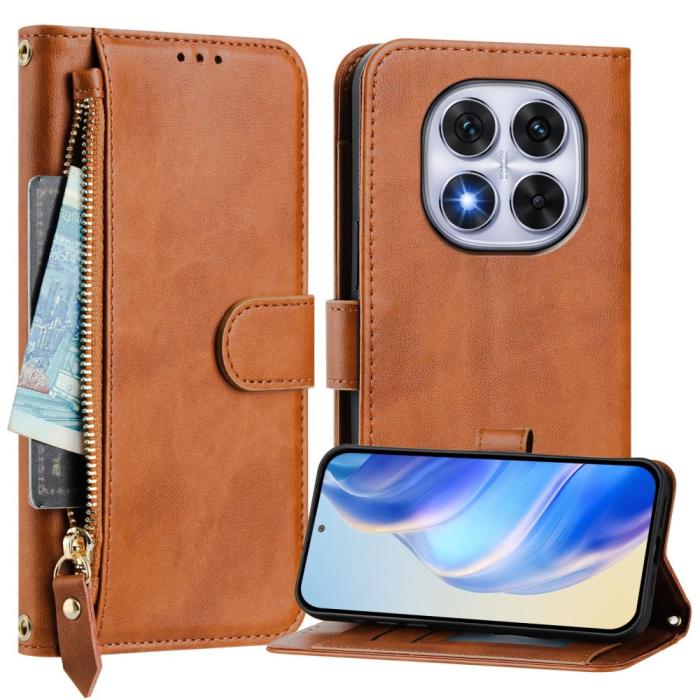 Bild 2,  Xiaomi Redmi Note 14 Pro/Pro Plus 5G Plånboksfodral Brun