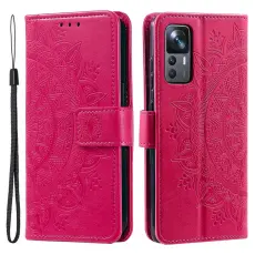  Xiaomi 12T / 12T Pro Fodral Mandala L&auml;der Rosa