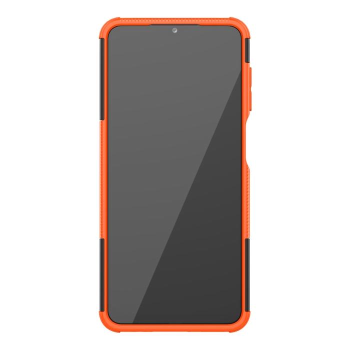Bild 4,  Samsung Galaxy A12 - Ultimata Stöttåliga Skalet med Stöd - Orange