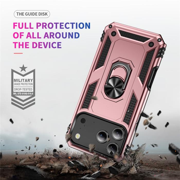 Bild 5,  iPhone 17 Pro Skal Shockproof Hybrid Ring Roséguld