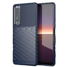  Sony Xperia 1 III - Twill Textur Skal - Bl&aring;