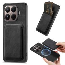  Xiaomi 17T Pro Skal Retro PU L&auml;der Med Avtagbart Kortfack Svart