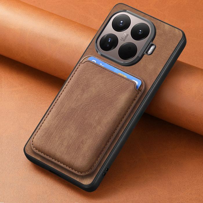 Bild 4,  Xiaomi 17T Pro Skal Retro PU Läder Med Avtagbart Kortfack Brun
