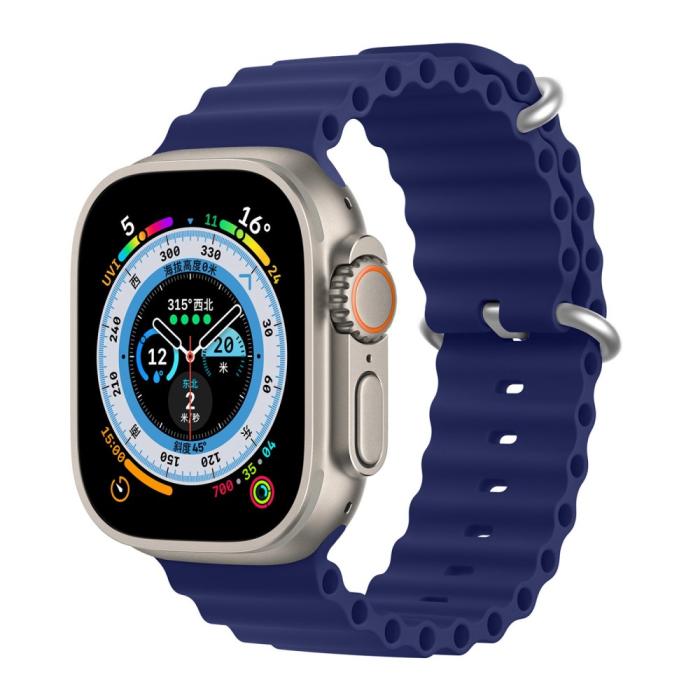 Bild 2, DUX DUCIS DUX DUCIS Apple Watch 38/40/41/42 mm mm Armband Wave Design Blå