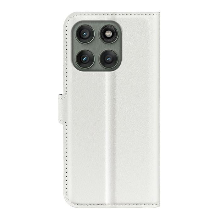 Bild 3,  Motorola Edge 60 Pro Fodral Litchi Läder Vit