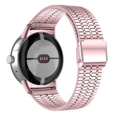  Google Pixel Watch / Watch 2 Metallarmband Ljus Rosa