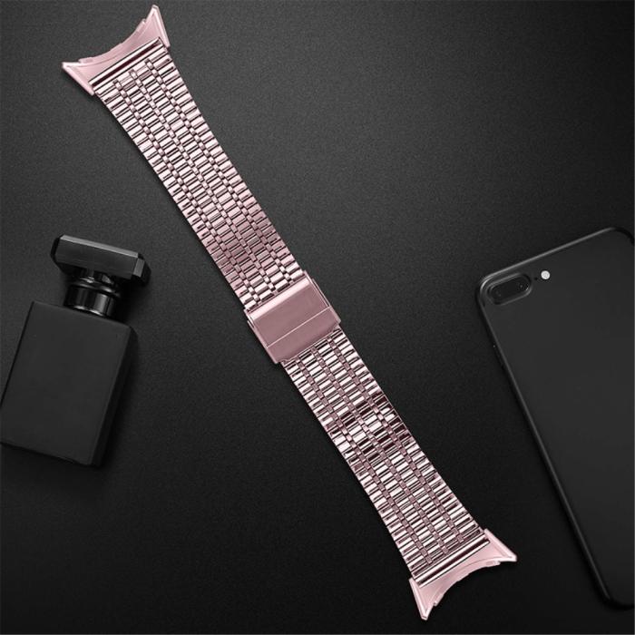 Bild 4,  Google Pixel Watch / Watch 2 Metallarmband Ljus Rosa
