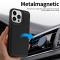  iPhone 15 2in1 Magnet Fodral Kryss Struktur Svart
