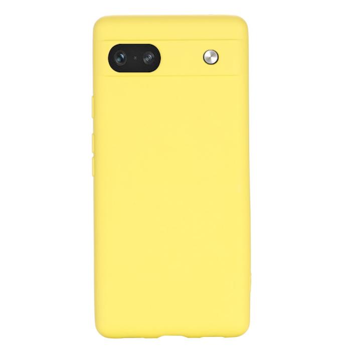 Bild 3,  Google Pixel 7A Skal Liquid Silikon Med Strap Gul