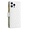  iPhone 16 Pro Fodral Diamond Multifunktionell Vit