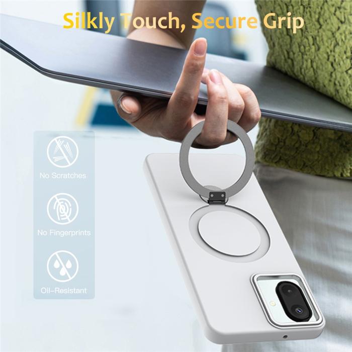 Bild 2,  Samsung Galaxy A07 Skal MagSafe Kickstand Hybrid Vit