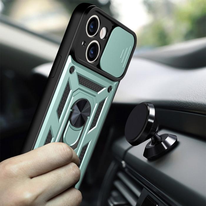 Bild 3,  iPhone 14 Pro Skal CamShield Hybrid Ring Grön