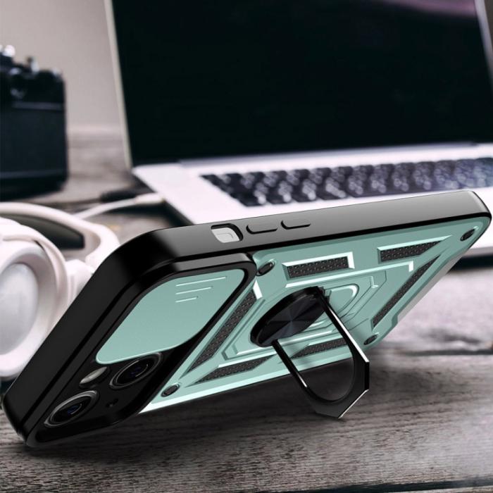 Bild 5,  iPhone 14 Pro Skal CamShield Hybrid Ring Grön
