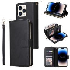  iPhone 14 Pro Fodral 9-Kort Multifunktionell Svart