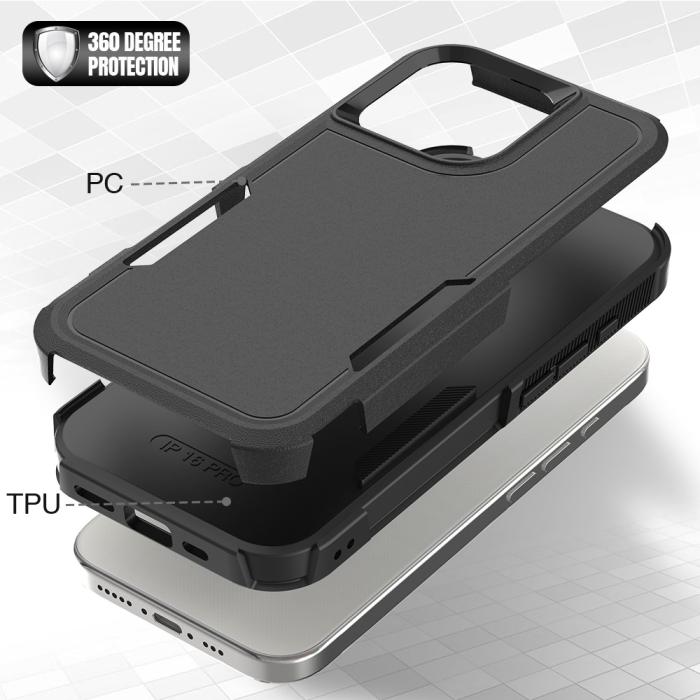 Bild 2,  iPhone 16 Pro Skal Extreme Shockproof Svart