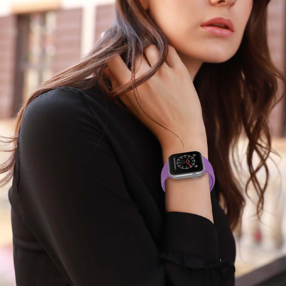 ColorPop Apple Watch 42/44/45/46/49 mm Silikon Armband (S/M) Lila