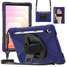  Samsung Galaxy Tab S11 Skal Shockproof Hybrid Kickstand M&ouml;rk Bl&aring;