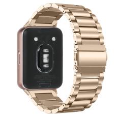  Samsung Galaxy Watch Fit 3 Armband Rostfritt St&aring;l Guld