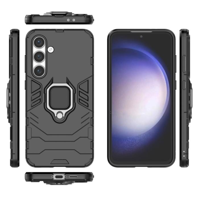 Bild 5,  Samsung Galaxy S24 FE Skal Hybrid Armor Ring Svart
