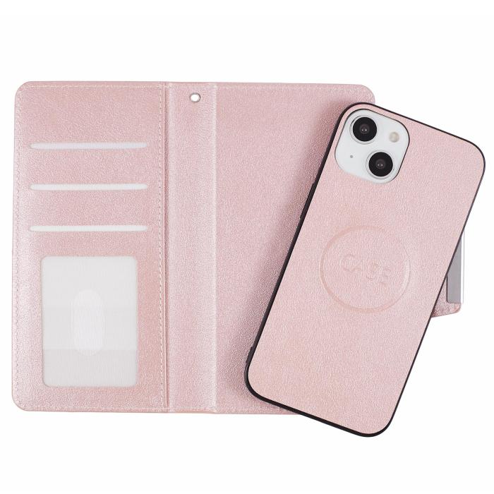 Bild 3,  iPhone 13 - 2in1 Läder Magnet Fodral / Skal - Roséguld