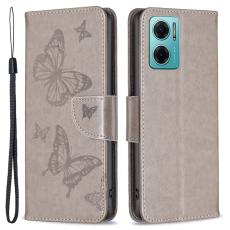  Xiaomi Redmi 10 5G Fodral Butterfly Gr&aring;
