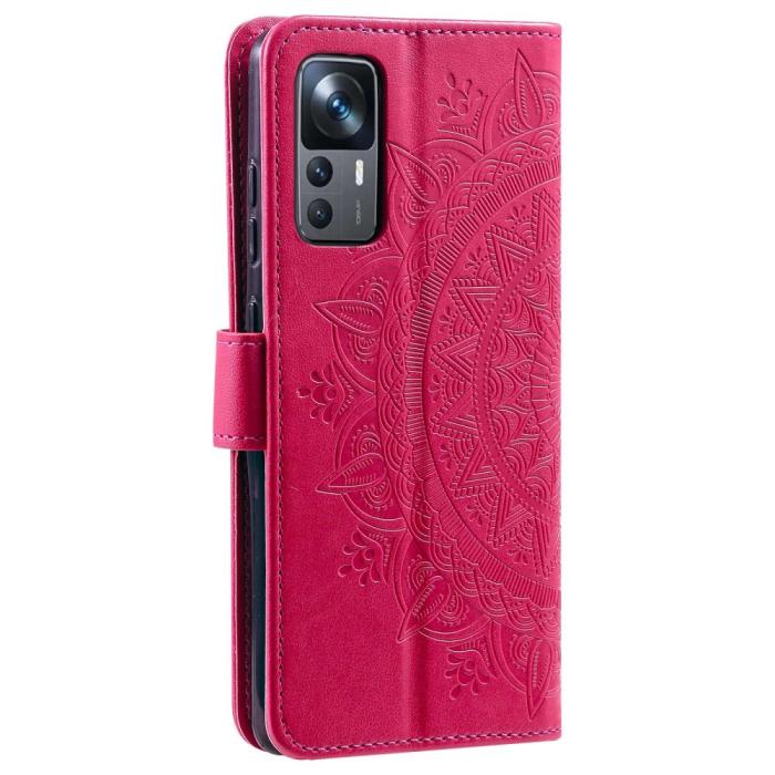 Bild 6,  Xiaomi 12T / 12T Pro Fodral Mandala Läder Rosa