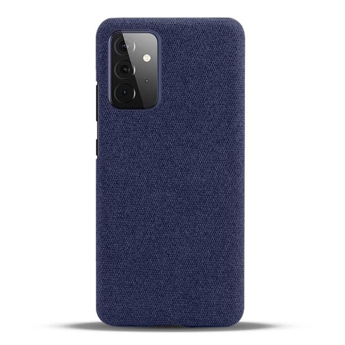 Bild 3, KSQ Samsung Galaxy A72 - KSQ Tygbelagt Skal - Blå