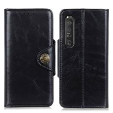  Sony Xperia 1 III - Vintage Pl&aring;nboksfodral - Svart