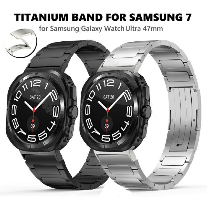 Bild 2,  Galaxy Watch Ultra (2025) / 47 mm Armband Steel Titanium Svart