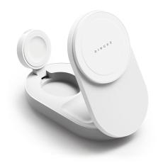 Ringke Ringke 25W 3in1 Tr&aring;dl&ouml;s Magnetisk MagSafe Laddare Vit