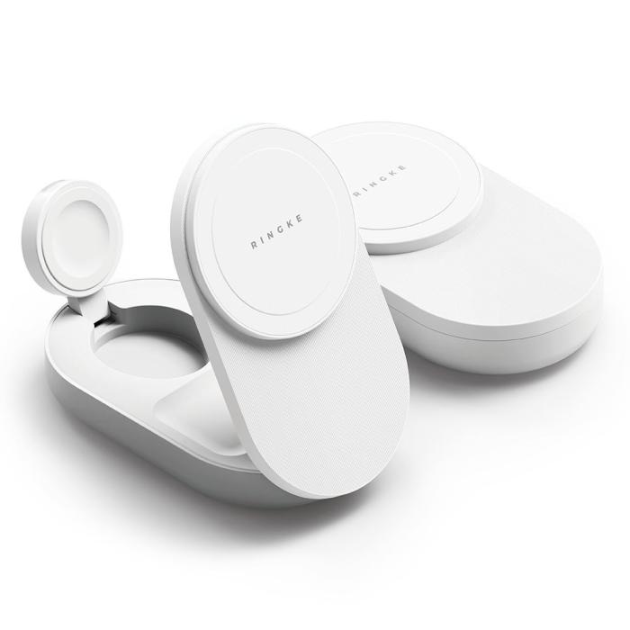 Bild 2, Ringke Ringke 25W 3in1 Trådlös Magnetisk MagSafe Laddare Vit