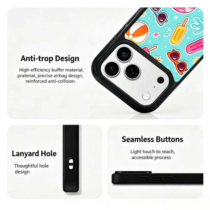 Bild 3,  iPhone 18 Pro / 17 Pro Skal MagSafe UV-Mönster Semester