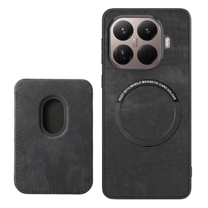 Bild 2,  Xiaomi 17T Pro Skal Retro PU Läder Med Avtagbart Kortfack Svart