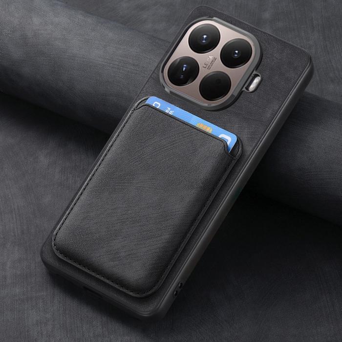 Bild 4,  Xiaomi 17T Pro Skal Retro PU Läder Med Avtagbart Kortfack Svart
