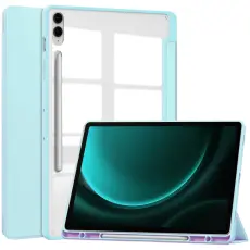  Galaxy Tab S9 FE Plus Fodral Hybrid Pennh&aring;llare Ljus Bl&aring;