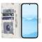  Samsung Galaxy A37/A36/A56 Fodral Rhombus Läder Blommor Vit